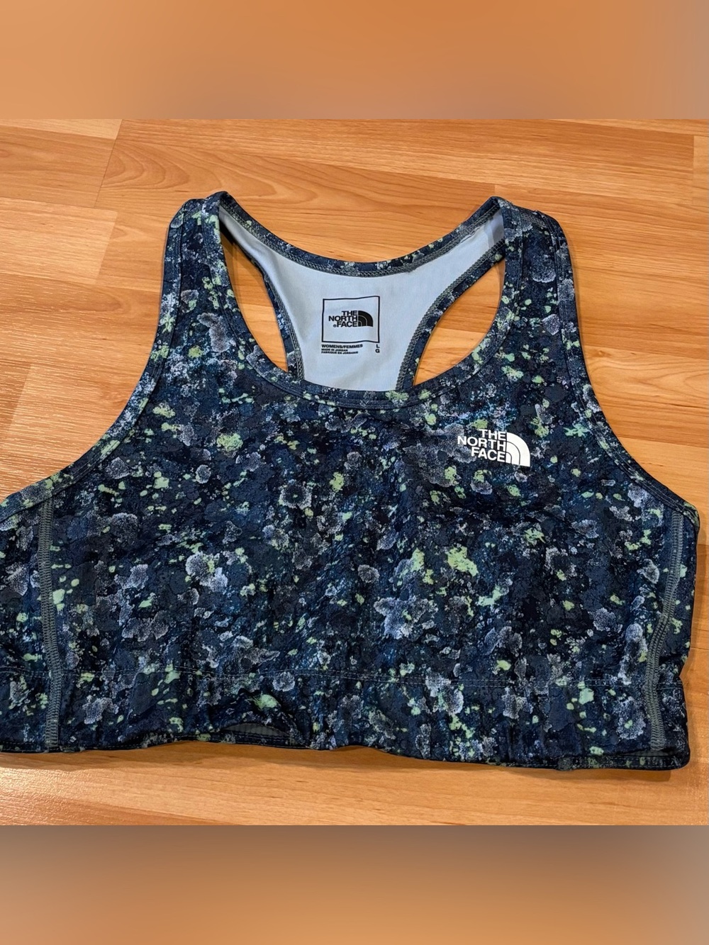The North Face Floral-Print Racerback Sports Bra